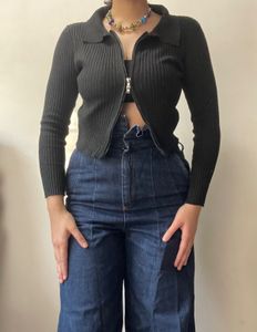 Double Zipper Full sleeve Top
