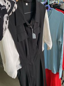 Chic Black &amp; White Jumpsuit