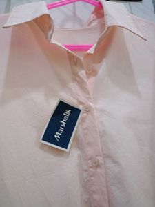 Blush Button-Down Top