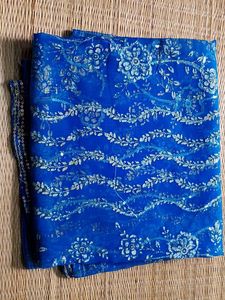 Blue Floral Saree