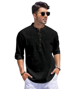 Black Band Collar Shirt