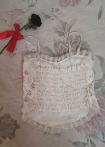 Floral Lace Trim Cami Top✨🌷