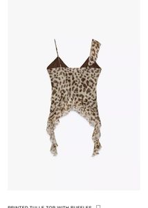 Leopard Print Ruffle Top