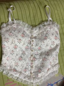 Cottagecore Sweetheart Neckline Top