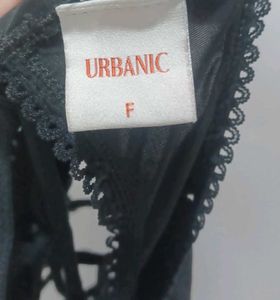URBANIC Black Lace Trim Panties