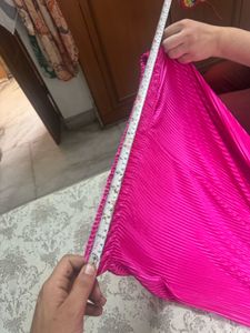 Hot Pink Pleated Set