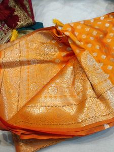 Elegant Orange Saree