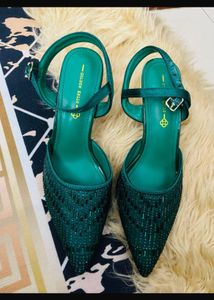 Green Heeled Sandals