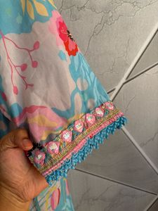 Floral Print Anarkali Dress