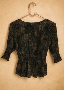 Floral Print peplum Top