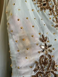 Light Blue Color Kurta With Jacket,Skirt N Dupatta