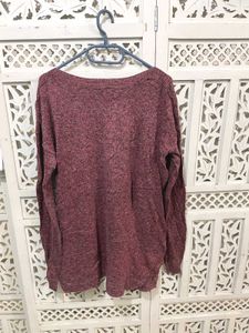 🎀Imported Maroon Knit Long Sleeve Top ()