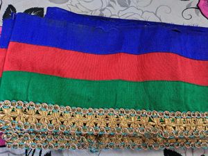 Triple Colour Lace With Golden Border