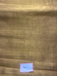 Gold Plain Sareee And Black Blouse