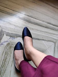 Navy Blue Silk Fabric Ballerina