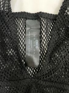 Net Black Thong Bodysuit