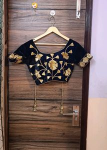 Designer Velvet Royal Blue Lehenga