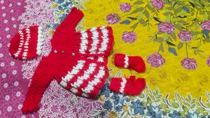 Crochet Kids New Outfit Handknit Set