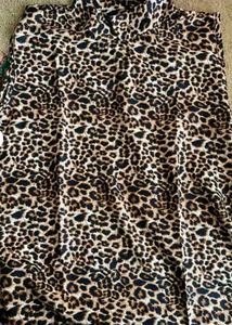 Leopard Print High Neck Top