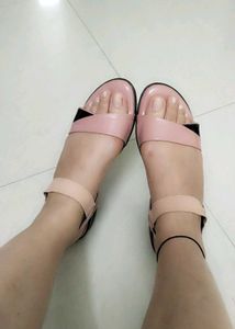 Pink Flat Sandals