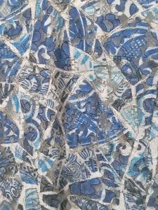 Blue Patterned Top