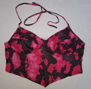 Tie-dye Halter Crop Top