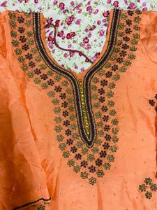 Peach Dress Material