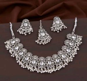 Silver Oxidized Jewelry Set