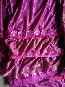 Purple Embellished Saree