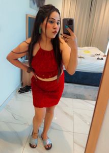 Beautiful Red Skirt Top