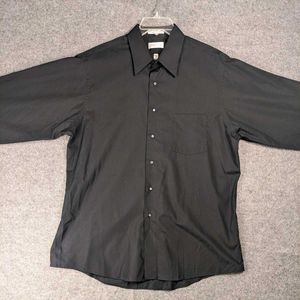 Van Heusen Men's Black Long Sleeve Dress Shirt