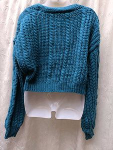 Shein Cable Knit Cropped Cardigan 💙