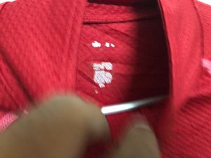 Hind Red Long Sleeve Half Zip T Shirt
