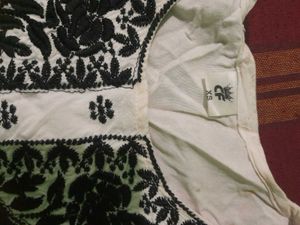 Embroidered White Kurta