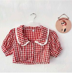 Red Gingham Crop Top