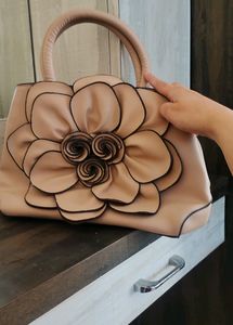 Branded Flower Design Shoulder Bag