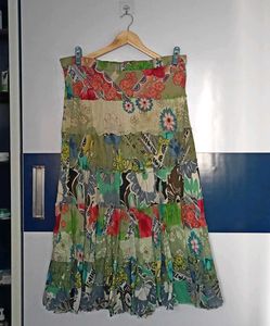 Patchwork Ethnic Skirt