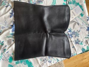 Zara Black Faux Leather Top