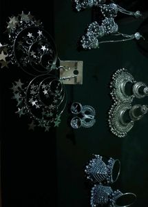Silver Earrings Set