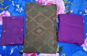 Sale !!Libas Ethinc Printed Kurta Set With Dupatta