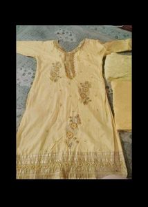 Yellow Embroidered Kurta Set
