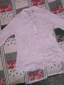 Pink Button-Down Top