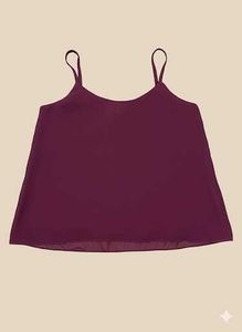 Embroidered Maroon Tank Top