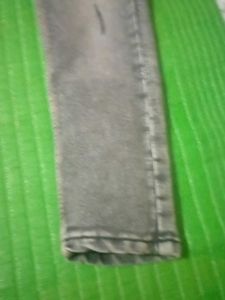 Gray Distressed Denim Jeans