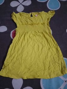 Girls' Yellow Casual Dress