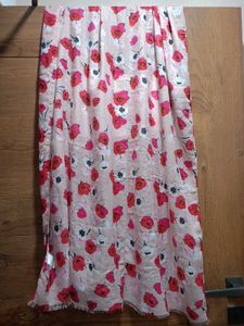 Blush Pink Floral Print Textured Stole🌸