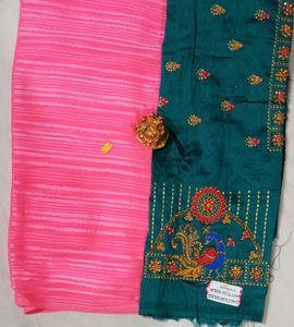 Absolutely never used beautiful fancy Saree💐💐💐