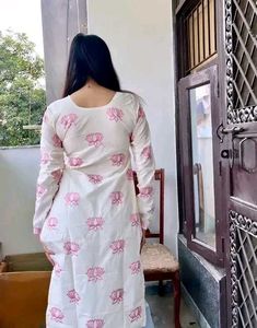 Elegant Lotus Print Kurta