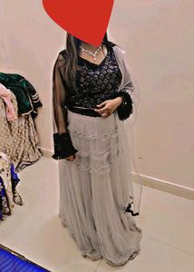 Elegant Black & Silver Gown