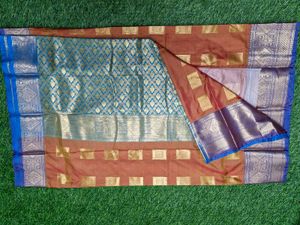 Kanjivaram Brown Silk Saree
